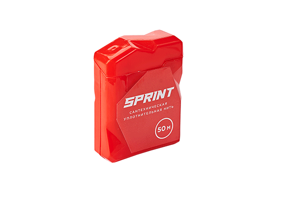 сантехническая нить для герметизации резьбы Sprint 50м в многоразовом боксе блистер купить в Санкт-Петербурге | "Проконсим"