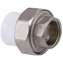 Муфта комбинированная ПП 32-1/2'' PN 25 разъёмная с внутренней резьбой белая PlasticPro купить в Санкт-Петербурге | "Проконсим"