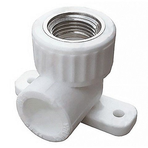 Угольник установочный ПП 20-1/2'' PN 25 с внутренней резьбой белый VALFEX  купить в Санкт-Петербурге | "Проконсим"