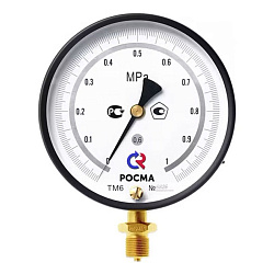  Манометр Росма ТМ-610 РМТИ.00 точных измерений, 150мм, 0-6МПа, резьба M20x1,5 радиальный, класс точности 0.6 (930091508) со склада Проконсим в Санкт-Петербурге