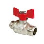 Кран латунный шаровой Valfex Premium.219.NB1 усиленный Н 11Б27фт1М DN 15 PN 63 никелированный штуцер-штуцер бабочка купить в Санкт-Петербурге | "Проконсим"