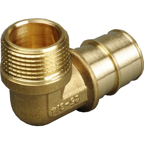 Угольник латунный для PEX труб 20-1/2'' PN 10 OP под надвижную гильзу с наружной резьбой ONE PLUS купить в Санкт-Петербурге | "Проконсим"