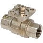 Краны латунные шаровые двухходовые DN 15-50 PN 25-40 никелированный под привод РИДАН AMZ-112R купить в Санкт-Петербурге | "Проконсим"