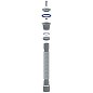 Сифон гофрированный Unicorn D220Р, 40х50 гибкий отвод, 1 1/2'' х40 пластиковая чашка, 800мм купить в Санкт-Петербурге | "Проконсим"