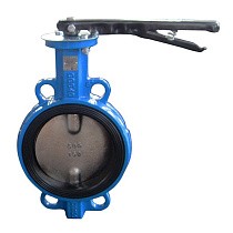 Затвор дисковый поворотный DN 150 PN 16 межфланцевый с диском из чугуна уплотнение-NBR ручной Seagull купить в Санкт-Петербурге | "Проконсим"