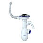 Сифон для мойки Unicorn В431VP, без отвода, 3 1/2'' х40 с отводом для стиральной машины, круглый перелив