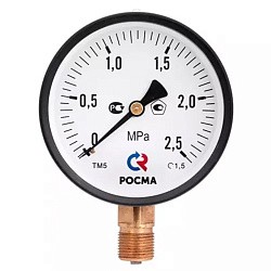  Мановакуумметр Росма ТМВ-610Р.05 общетехнический, 150мм, -0.1-1,5МПа, резьба M20x1,5, с электронной приставкой тип V, радиальный, класс точности 1,5 (930099128) со склада Проконсим в Санкт-Петербурге