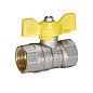 Кран латунный Temper серия 83 DN25 PN40 никелированный газовый бабочка м-м ГОСТ Р 59553 купить в Санкт-Петербурге | "Проконсим"