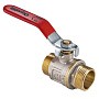 Кран латунный шаровой MVI AquaHit BV.316.04 DN 15 PN 25 рычаг штуцер-штуцер полнопроходной никелированный купить в Санкт-Петербурге | "Проконсим"