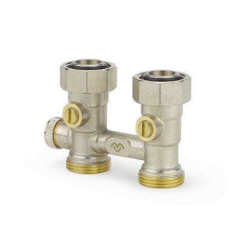 Узелы нижнего подключения VARMEGA VM138 DN20 прямой однотрубный 3/4''x3/4'' евроконус, с байпасом муфта-штуцер купить в Санкт-Петербурге | "Проконсим"