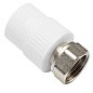 Муфта комбинированная ПП 25-3/4'' PN 25 с накидной гайкой белая VALFEX  купить в Санкт-Петербурге | "Проконсим"