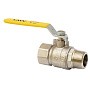 Кран латунный шаровой газовый MVI BV.812 DN 15 PN 25 никелированный полнопроходной муфта-штуцер рычаг купить в Санкт-Петербурге | "Проконсим"