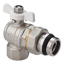 Краны латунные шаровые угловой с уплотнением MVI BV.523 DN 15-20 PN 40 американка бабочка купить в Санкт-Петербурге | "Проконсим"