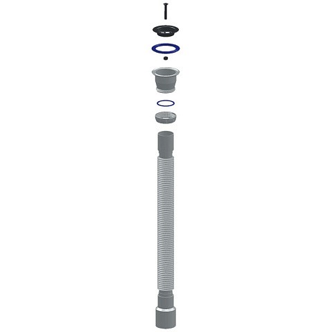 Сифон гофрированный Unicorn D240, 40х50 гибкий отвод, 1 1/2'' х40 чашка из нержавеющей стали, 1500мм купить в Санкт-Петербурге | "Проконсим"