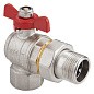 Кран латунный шаровой MVI BV.522 DN 15 PN 40 угловой никелированный полнопроходной американка бабочка купить в Санкт-Петербурге | "Проконсим"