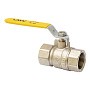 Кран латунный шаровой газовый MVI BV.811 DN 15 PN 25 никелированный полнопроходной муфта-муфта рычаг купить в Санкт-Петербурге | "Проконсим"