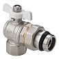 Кран латунный шаровой MVI BV.523 DN 20 PN 40 угловой с уплотнением никелированный полнопроходной американка купить в Санкт-Петербурге | "Проконсим"