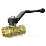 Кран латунный шаровой DN 15 PN 16 под манометр G1/2''хG1/2'' муфта-муфта рычаг LD Pride 44.341.15