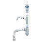 Сифон для умывальника Unicorn А320VР, 40х50 гибкий отвод, 1 1/2'' х40 пластиковая чаша с отводом для стиральной машины купить в Санкт-Петербурге | "Проконсим"
