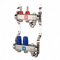 Коллекторные группы из нержавеющей стали DN 25 PN 10 с расходомерами, с дренажным краном и воздухоотводчиком MVI купить в Санкт-Петербурге | "Проконсим"