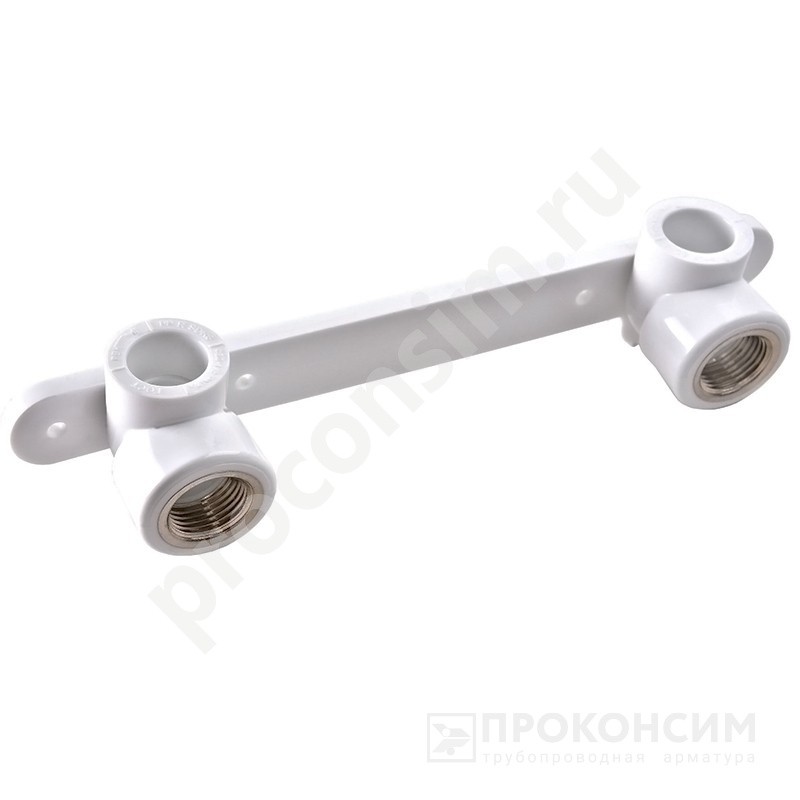 Цена по запросу.  . Угольник установочный ПП 25-1/2'' двойной белый РВК 32008 (930659322) со склада Проконсим в Санкт-Петербурге