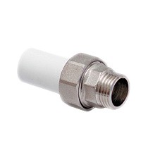 Муфты ПП трубные разъёмные DN 20-40 PN 25 с наружной резьбой американка белые Valfex купить в Санкт-Петербурге | "Проконсим"