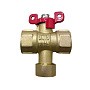 Кран латунный шаровой Пензапромарматура DN15 PN16 G1/2'' с фильтром никелированный полнопроходной муфта-муфта бабочка купить в Санкт-Петербурге | "Проконсим"