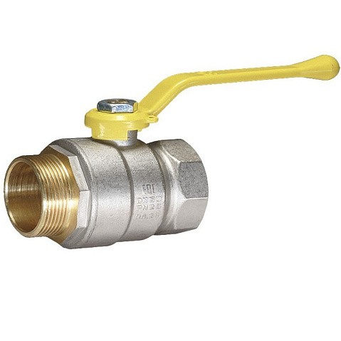 Краны латунные шаровые газовые DN 15-50 PN40 никелированные рычаг муфта-штуцер Temper серия 83 ГОСТ Р 59553 купить в Санкт-Петербурге | "Проконсим"