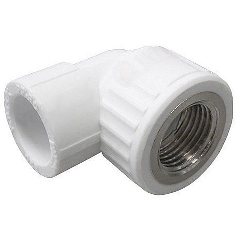 Угольник комбинированный ПП 25-3/4'' PN 25 с внутренней резьбой белый VALFEX  купить в Санкт-Петербурге | "Проконсим"