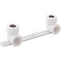 Угольник установочный двойной ПП 20-1/2'' PN 25 с наружной резьбой белый РТП 10703 купить в Санкт-Петербурге | "Проконсим"
