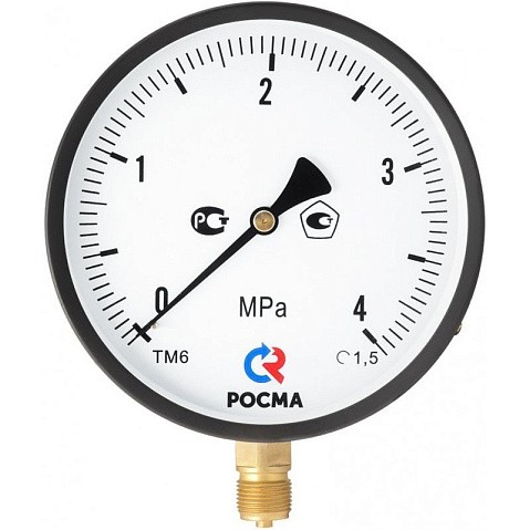Манометр Росма ТМ-610Р 1,0 МПа /10 ат 150мм G1/2'' купить в Санкт-Петербурге | "Проконсим"