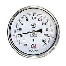 Термометр биметаллический РОСМА БТ-51.211, 100мм, осевой купить в Санкт-Петербурге | "Проконсим"