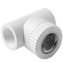 Тройник комбинированный ПП 32-1/2'' PN 25 с внутренней резьбой белый Pro Aqua PA24015 купить в Санкт-Петербурге | "Проконсим"