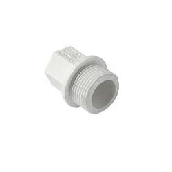  Заглушка ПП резьбовая 1/2'' PN 25, с наружной резьбой, белая, Pro Aqua PA15508P  (251439852) со склада Проконсим в Санкт-Петербурге