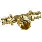 Тройник латунный для PEX труб 16-1/2''-16 PN 16 S-2,2мм под надвижную гильзу Valfex VF.433.AF купить в Санкт-Петербурге | "Проконсим"