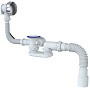 Сифон для ванны Unicorn S102, 40х50 гибкий отвод, 1 1/2'' х40 чаша из нержавеющей стали, круглый перелив купить в Санкт-Петербурге | "Проконсим"