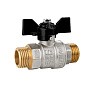Краны латунные шаровые DN 15-25 PN 40 никелированные бабочка штуцер-штуцер LD Pride 47.304 купить в Санкт-Петербурге | "Проконсим"
