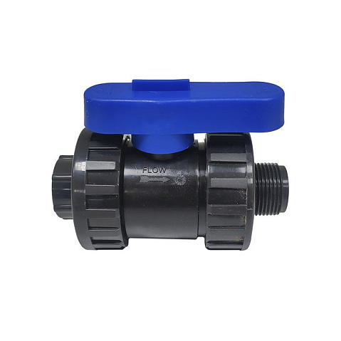 Кран шаровой компрессионный ПНД DN 25 PN 16 наружная резьба -1/2'' внутренняя резьба -3/4'' обжимной для ПЭ труб Кудиновский трубный завод купить в Санкт-Петербурге | "Проконсим"