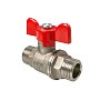 Кран латунный шаровой Valfex.219.NB1 11Б27фт1М DN 15 PN 40 никелированный штуцер-штуцер бабочка купить в Санкт-Петербурге | "Проконсим"
