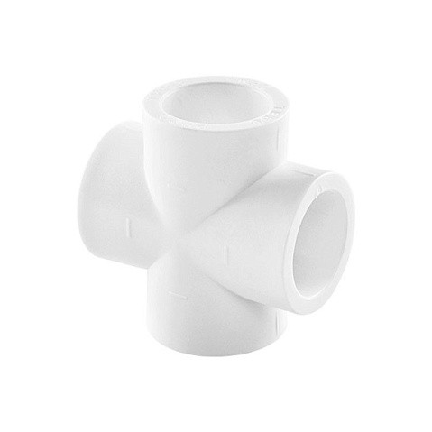 Крестовина 2-х плоскостная VALFEX 40х25х25х40 PN 25 белая купить в Санкт-Петербурге | "Проконсим"