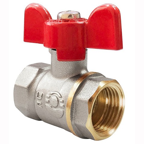 Кран латунный шаровой Valfex Optima.217.NLB1 11Б27фт1М DN 20 PN 25 никелированный муфта-муфта бабочка купить в Санкт-Петербурге | "Проконсим"
