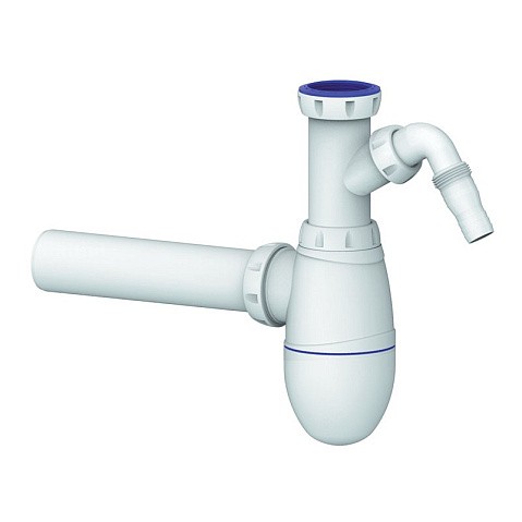 Сифон для мойки Unicorn В510V, 40х40 прямой отвод, 1 1/2'' х40 с отводом для стиральной машины преходник 40х32 купить в Санкт-Петербурге | "Проконсим"