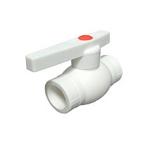 Краны шаровые ПП DN 20-63 PN 25 с металлическим шаром белые Valfex купить в Санкт-Петербурге | "Проконсим"