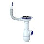 Сифон для мойки Unicorn В411, без отвода, 3 1/2'' х40 чаша из нержавеющей стали, круглый перелив
