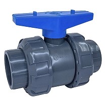 Краны шаровые НПВХ DN 20-110 PN 16 уплотнение EPDM/TPV Aquaviva купить в Санкт-Петербурге | "Проконсим"