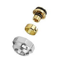 Евроконус 3/4'' DN 20 для PEX МП-труб обжимной 2 резьбовых кольца на штуцере Varmega купить в Санкт-Петербурге | "Проконсим"