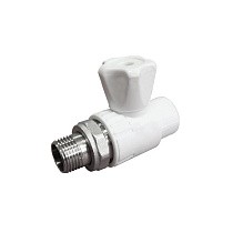 Краны шаровые ПП DN 20-25 PN 25 для радиатора прямые белые Valfex купить в Санкт-Петербурге | "Проконсим"