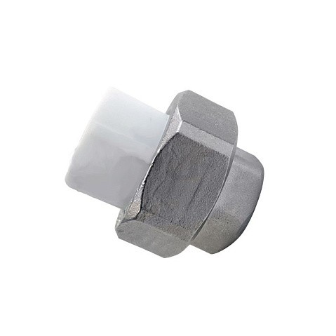 Муфта усиленная комбинированная разъёмная VALFEX 25 PN 25 G-3/4'' американка-ВР белая купить в Санкт-Петербурге | "Проконсим"