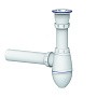 Сифон для умывальника Unicorn А210, 40х40 прямой отвод, 1 1/2'' х40 чаша из нержавеющей стали