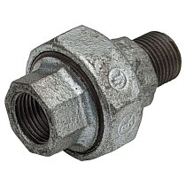 Американки чугунные DN 15-50 PN 16 оцинкованные муфта-штуцер с плоской прокладкой Fittex Plus купить в Санкт-Петербурге | "Проконсим"